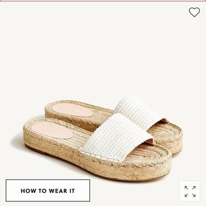 J Crew slide on espadrilles